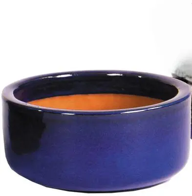 Mcollections bloempot bowl geglazuurd 21x10 cm blauw - afbeelding 1