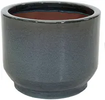 Mcollections Bloempot Cylinder Pedestal – Ø38 x H31 – Keramiek, Geglazuurd – Green - afbeelding 1