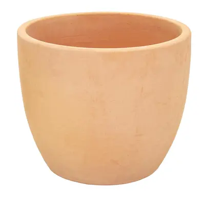 Mcollections Bloempot Egg – Ø31 × H27 cm – Clayfibre – Whitewash - afbeelding 1