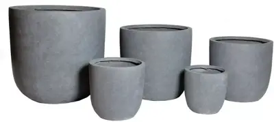 Mcollections bloempot egg clayfibre 62x62 cm grijs - afbeelding 1