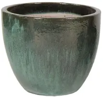 Mcollections Bloempot Egg Geglazuurd – Ø60 × H52 cm – Mosgroen - afbeelding 1