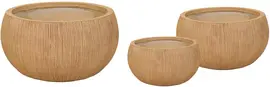 Mcollections Bloempot Nora Bullet Bowl – Clayfibre  - Ø42 x H21 – Camel - afbeelding 1