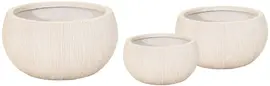 Mcollections Bloempot Nora Bullet Bowl– Clayfibre  - Ø42 x H21 – Desert - afbeelding 1