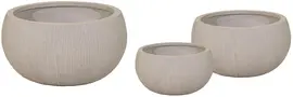 Mcollections Bloempot Nora Bullet Bowl – Clayfibre  - Ø56 x H28 – Sand - afbeelding 1
