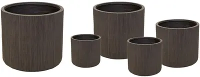 Mcollections Bloempot Nora Egg – Clayfibre  - Ø32 x H31 – Luxe Coffee - afbeelding 1