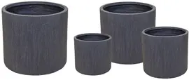 Mcollections Bloempot Nora Egg – Clayfibre  - Ø46 x H43 – Luxe Grafiet - afbeelding 1