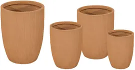 Mcollections Bloempot Nora Egg Hoog – Clayfibre  - Ø42 x H52 – Camel - afbeelding 1