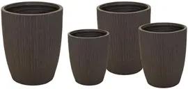 Mcollections Bloempot Nora Egg Hoog – Clayfibre  - Ø50 x H56 – Coffee - afbeelding 1