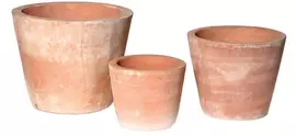 Mcollections bloempot terracotta 23x21 cm whitewash - afbeelding 1