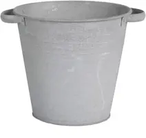 Mcollections Bloempot Zink – Ø26 × H24 cm - afbeelding 1