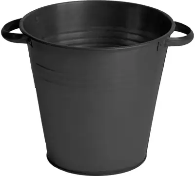 Mcollections Bloempot Zink – Ø30 × H28 cm – Zwart - afbeelding 1