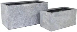 Mcollections Plantenbak Arizona – 60x30x30cm – Clayfibre – Washed Grey - afbeelding 1