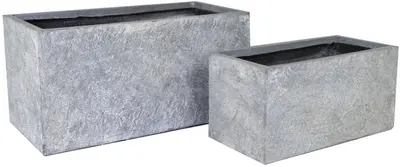 Mcollections Plantenbak Arizona – 80x40x40cm – Clayfibre – Washed Grey - afbeelding 1