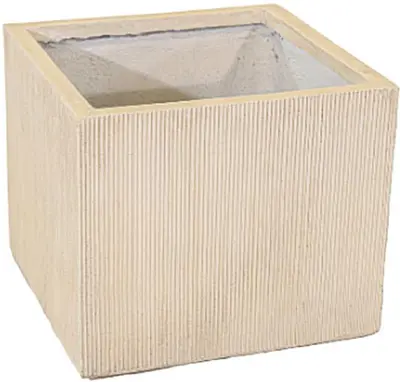 Mcollections Plantenbak Kubus Texas – 65 x 53 cm – Clayfibre – Sandwash - afbeelding 1