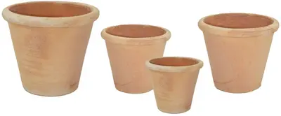 Mcollections Planter – Ø36 x H32 – Terracotta – Whitewash - afbeelding 1
