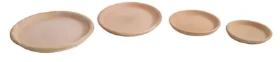 Mcollections Schotel Terracotta – Ø18 × H2,5 cm – Whitewash - afbeelding 2
