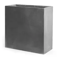 Mcollections Terrasafscheiding Plantenbak – 80 x 30 x 92 cm – Clayfibre – Grijs