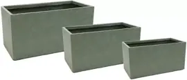 Mcollections terrasafscheiding plantenbak clayfibre 60x30x30 cm groen - afbeelding 1