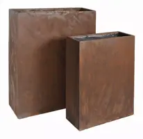 Mcollections terrasafscheiding plantenbak texas clayfibre 80x30x92 cm roest kopen?