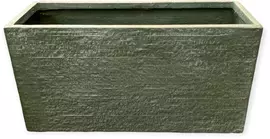 Mcollections terrasafscheiding plantenbak utah clayfibre 90x33,5x45 cm groen - afbeelding 2