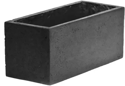 Mega Collections Balkonbak Clayfibre – L40 x B17,2 x H17,2 cm – Zwart - afbeelding 1