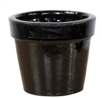 Mega Collections Bloempot Basis Geglazuurd Ø47xH39 cm Zwart - afbeelding 1