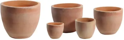 Mega Collections Bloempot Egg – Ø60 x H50 cm – Whitewash - afbeelding 1