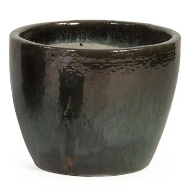 Mega Collections Bloempot Egg Geglazuurd  Ø48x41 cm Mos Groen - afbeelding 1