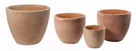 Mega Collections Bloempot Egg Terracotta - Ø40 x H33 cm - Whitewash - afbeelding 2