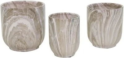Mega Collections – Bloempot Emperor Bullet Ø19x25cm Grijs