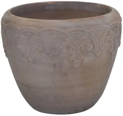 Mega Collections Bloempot Mystic Swirl - Ø30 x H26 - Bruin