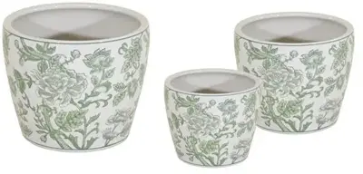 Mega Collections Bloempot Qing Egg Klein – Ø26xH21 cm – Groen