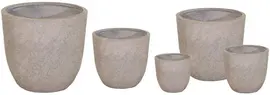 Mega Collections Bloempot Sand - Clayfibre – Ø45 x H43cm – Zand - afbeelding 1