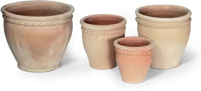 Mega Collections Bloempot Stan Kers Touw Ø24x23cm - afbeelding 1