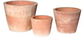 Mega Collections Bloempot Terracotta - Ø38x31 cm - Whitewash kopen?
