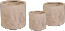 Mega Collections Bloempot Texas Cylinder – Ø39 x H38 cm – Sand Wash (Bruin) - afbeelding 1