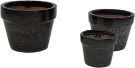 Mega Collections Geglazuurde Bloempot Basic 38x30 cm – Bruin - afbeelding 2