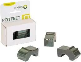 Mega Collections Geglazuurde Potvoeten – Set van 3 stuks – Mosgroen