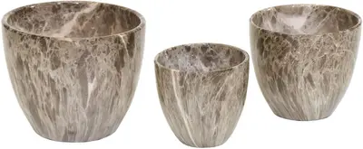 Mega Collections Keramische Bloempot Emperor Egg  Ø21x19 cm – Bruin
