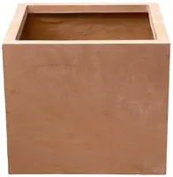 Mega Collections Plantenbak Clayfibre Cubi - B65 x H53 cm - Terracotta  - afbeelding 3