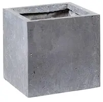 Mega Collections Plantenbak Kubus Clayfibre - L30 x B30 x H30 cm - Grijs kopen?