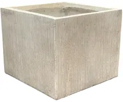 Mega Collections Plantenbak Kubus Nora – B34 x H30 cm – Desert - afbeelding 1