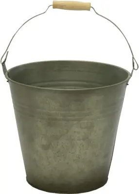 Mega Collections Plantenemmer Zink - Ø25x22cm - Vintage Groen - afbeelding 1