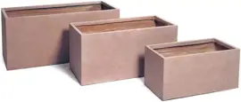 Mega Collections Terrasafscheiding Plantenbak Clayfibre L60 x B30x H30 cm Terracotta - afbeelding 1