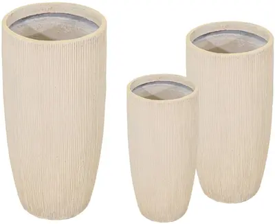 Mega Collections Vaas Nora Egg Hoog – Ø44 x H77cm – Desert - afbeelding 1