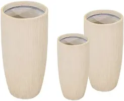 Mega Collections Vaas Nora Egg Hoog – Ø44 x H77cm – Desert - afbeelding 1