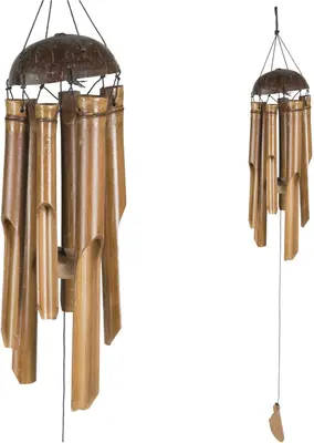 Mega Collections Windchime/Windgong Bamboe – Ø14 x H45 cm