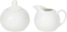 Melkkan & suikerpot porselein wit kopen?