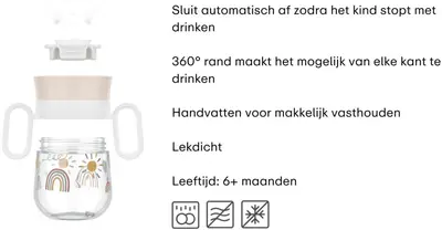 Mepal 360° drinkbeker mio 200 ml - fairy garden - afbeelding 4
