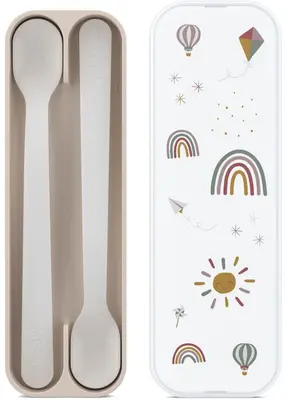 Mepal babylepelset mio 2 stuks - sunshine & rainbow - afbeelding 1